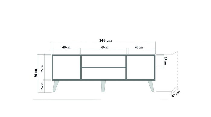 Hanah Home Soporte para TV Truva - 726 Roble Sonoma